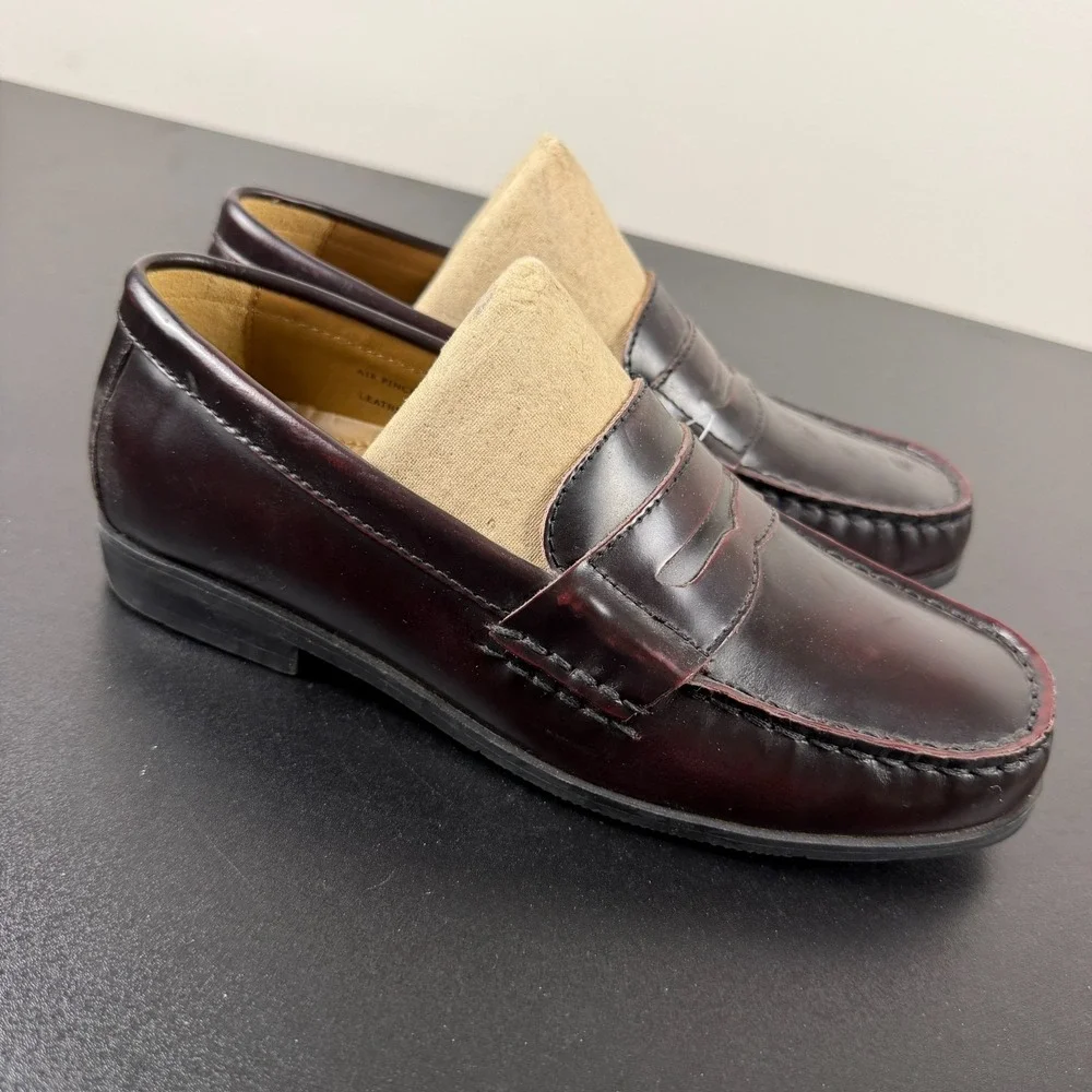 Cole Haan Air Pinch Penny Loafers Men's 5 Brown Burgundy Leather Classic Slip On